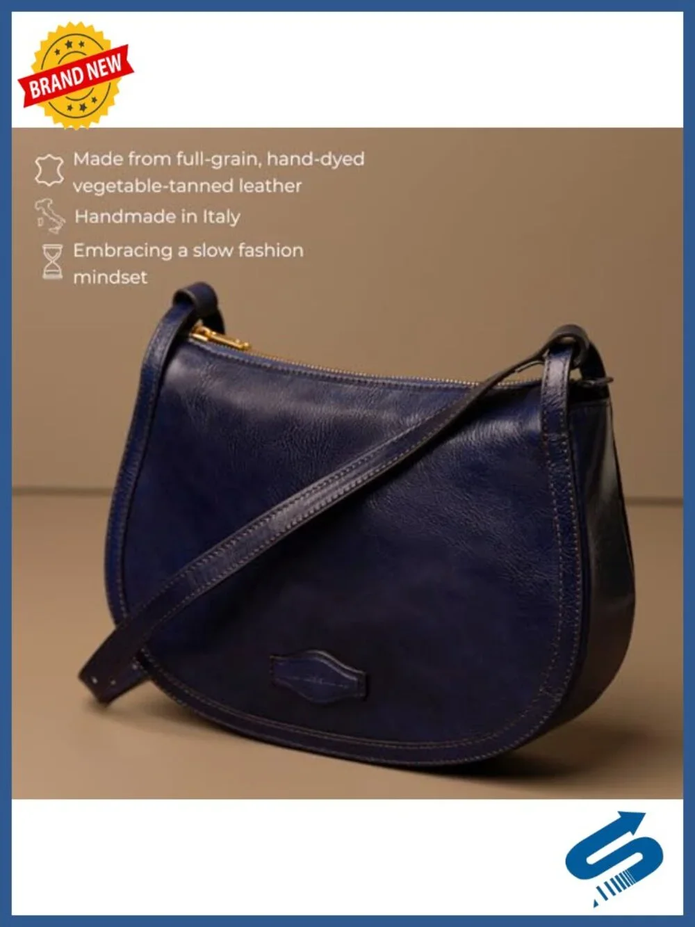 Italian Full-Grain Leather Hobo Bag – Shoulder Purse Handbag